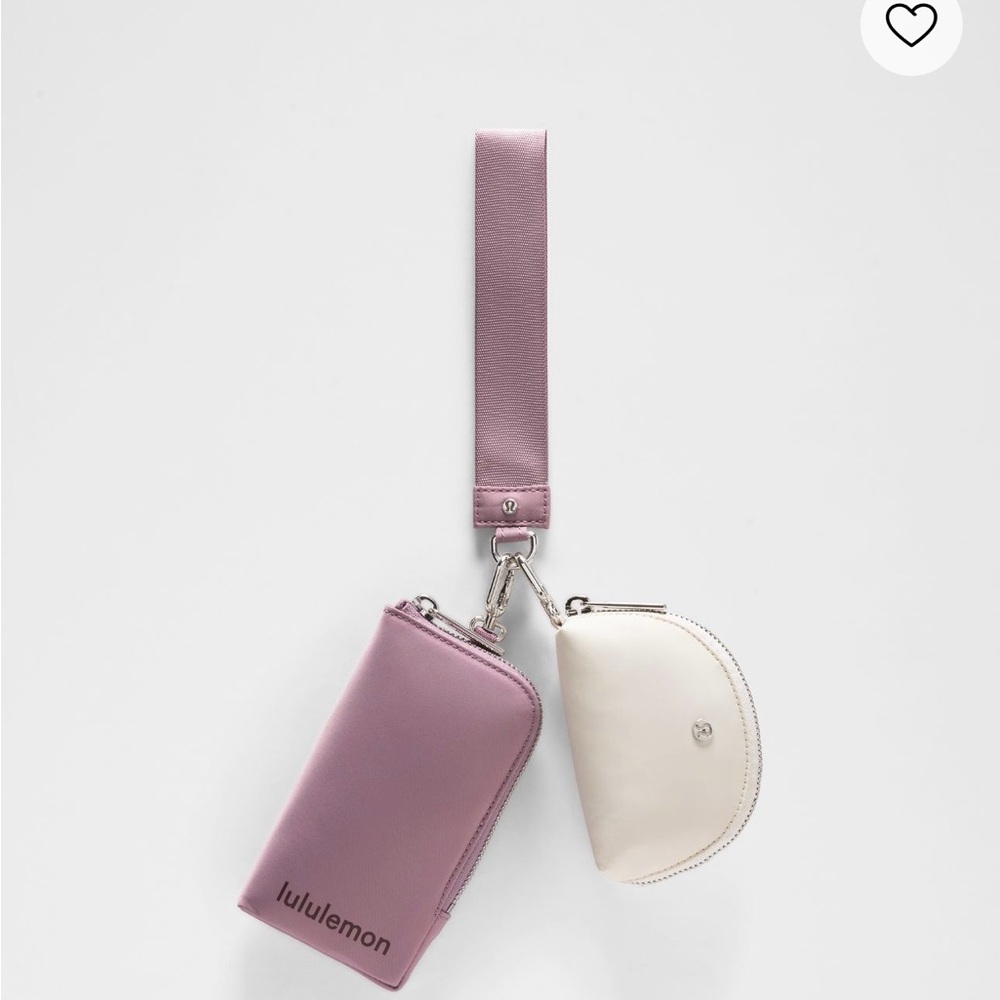 Lululemon Pink and White Wristlet Set